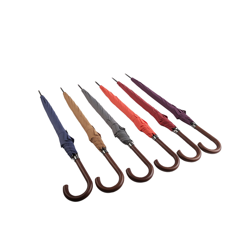 Tamnoljubičasti kišobran Pillar Pongee Straight-0E6B0146