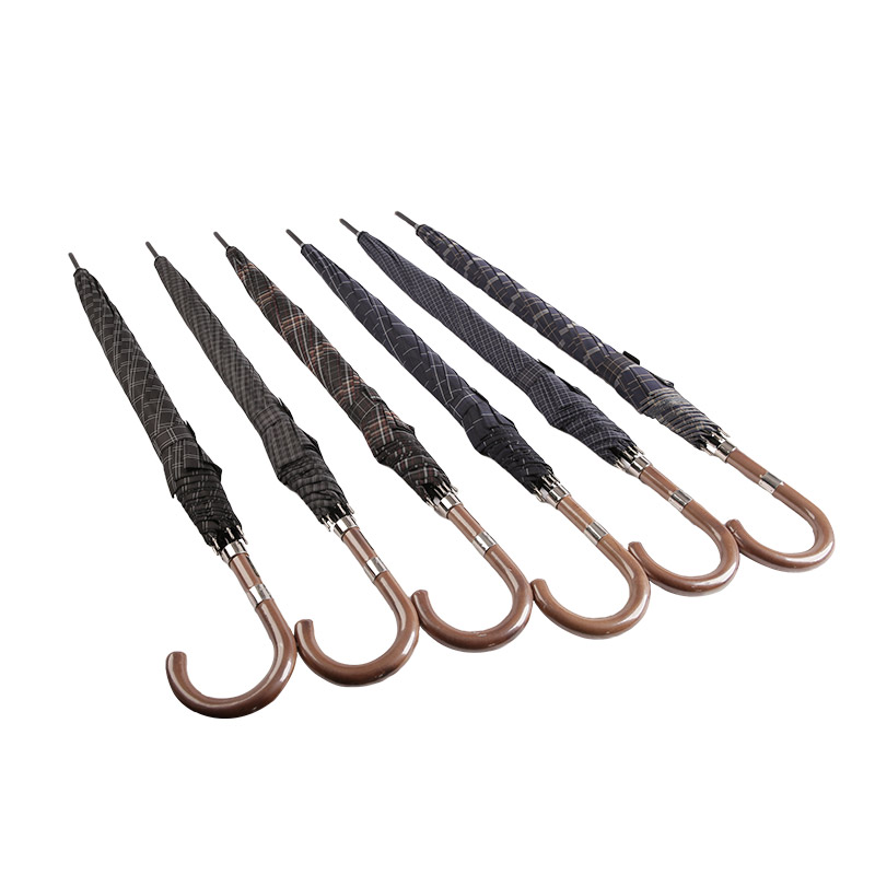 Lagan i prikladan za muškarce Pongee Straight kišobran-0E6B0362