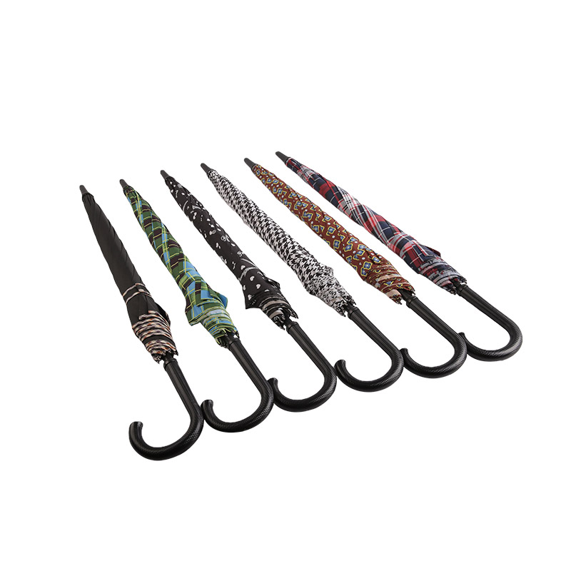 Ravni kišobran s isprepletenim prugama u tri boje - 0E6B0378