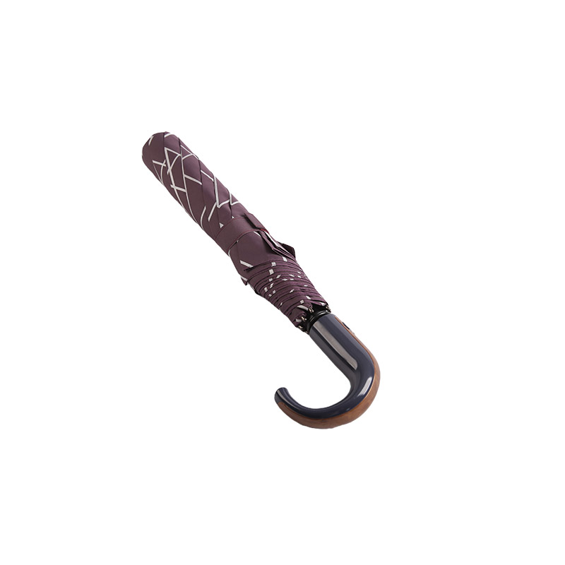 Geometrijski uzorci Pongee Dvostruki kišobran-0E6B0412