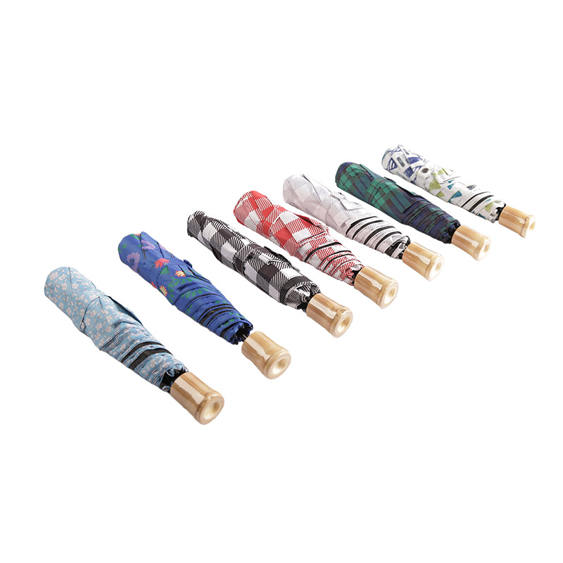 Mini Pongee s višestrukim uzorcima s premazanim trosklopivim kišobranom-0E6B0423