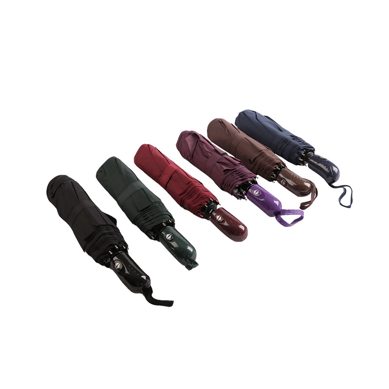 Pongee trostruki kišobran tamne boje otporan na kišu-0E6B0491